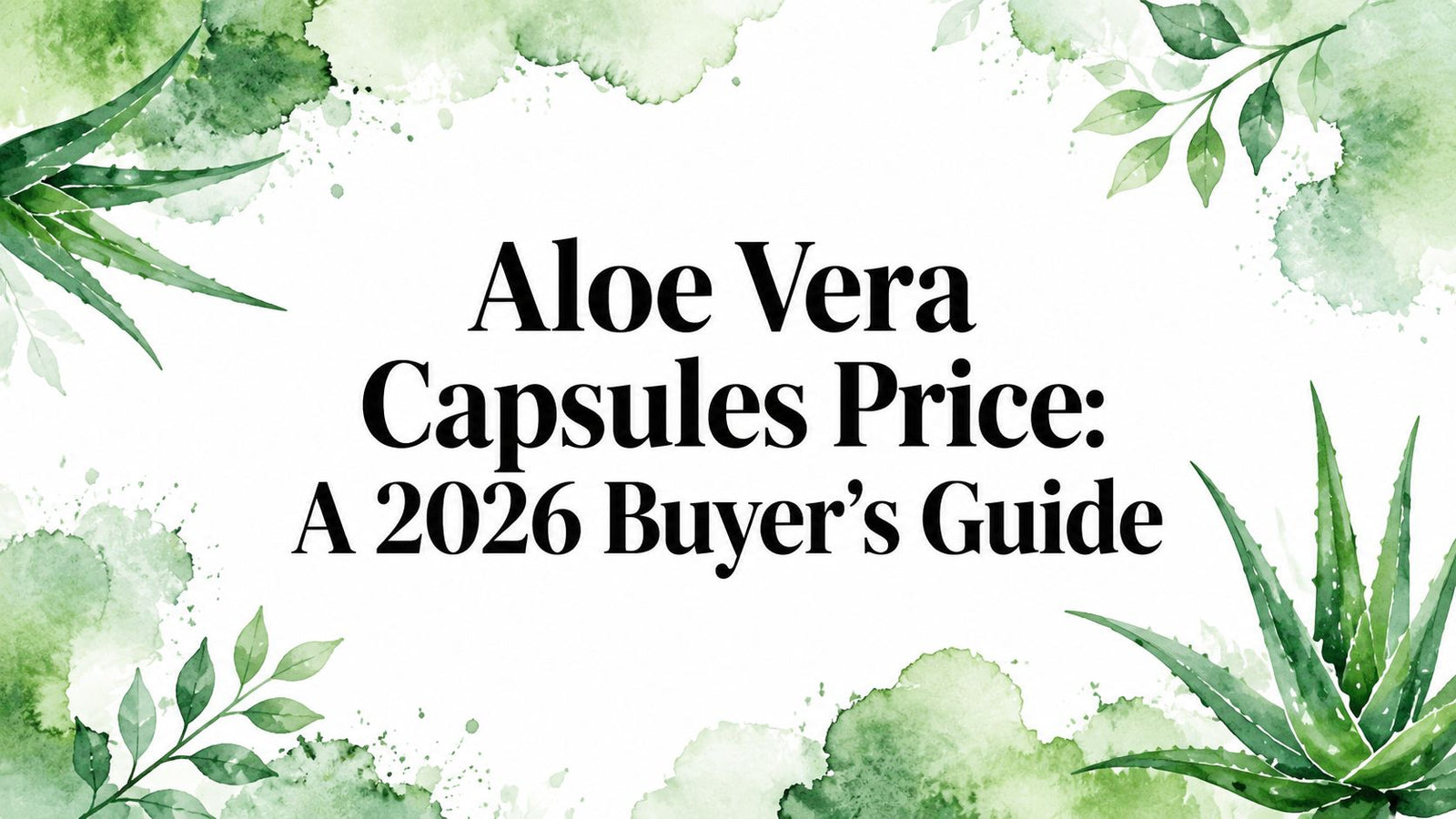 Aloe Vera Capsules Price: A 2026 Buyer's Guide