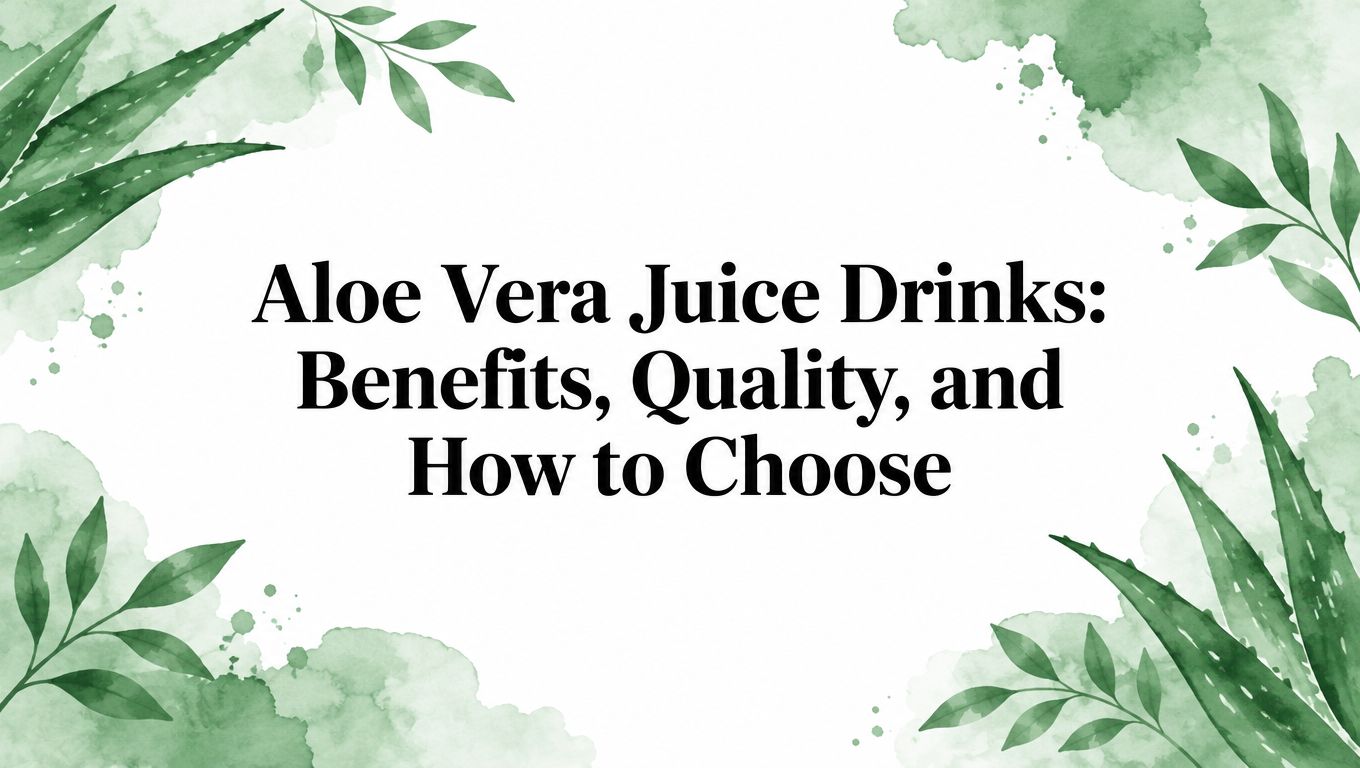 Aloe Vera Juice Drinks: Benefits, Quality, and How to Choose