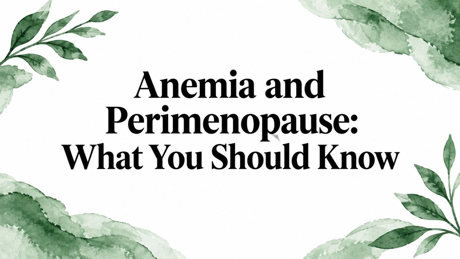 Anemia and Perimenopause: What You Should Know