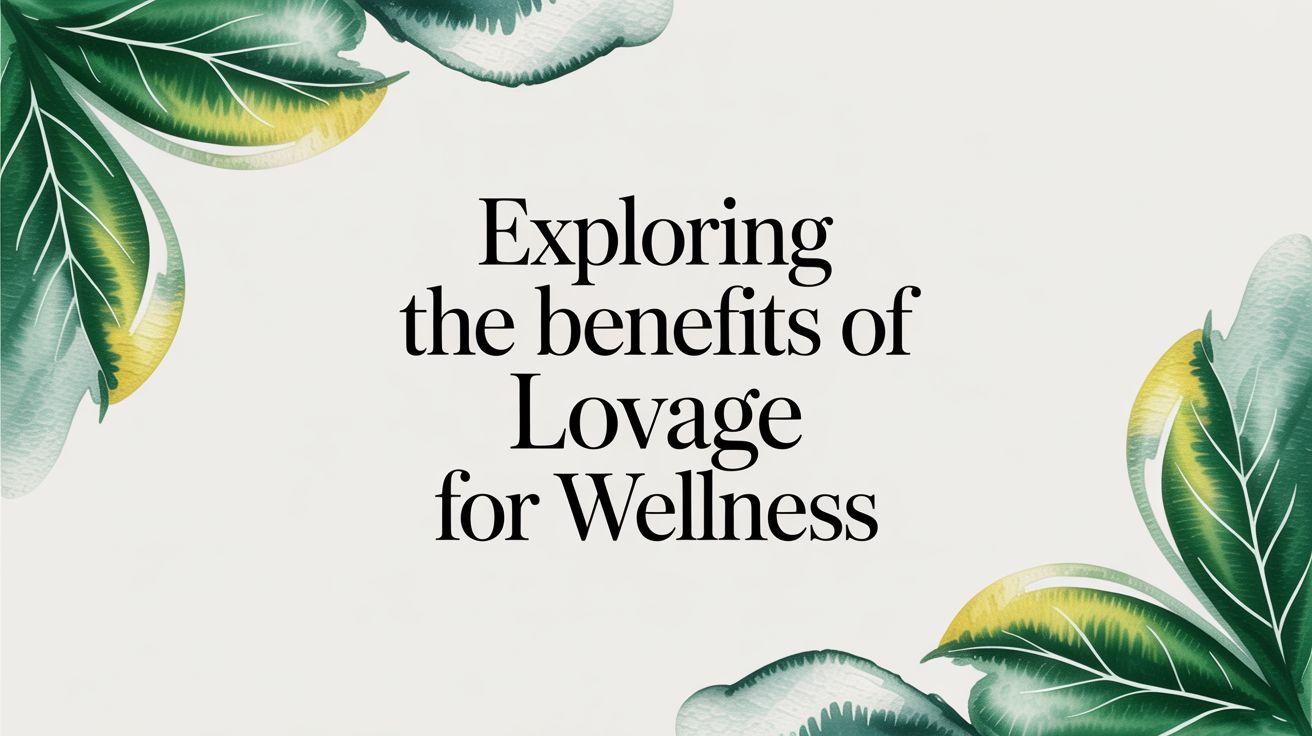 Exploring the Benefits of Lovage for Wellness