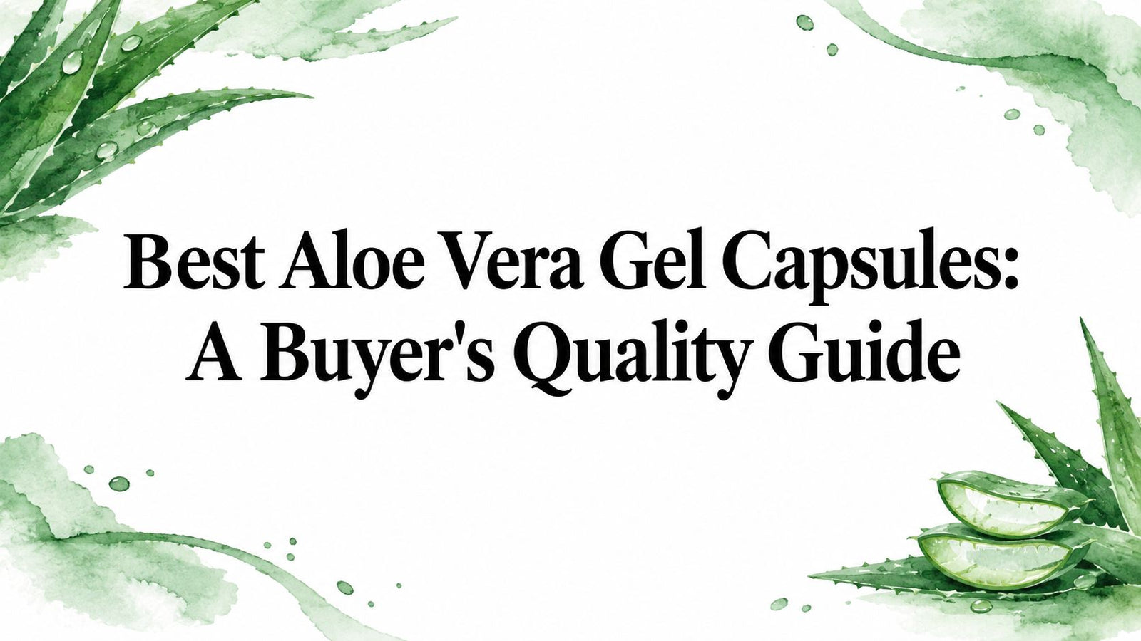 Best Aloe Vera Gel Capsules: A Buyer's Quality Guide