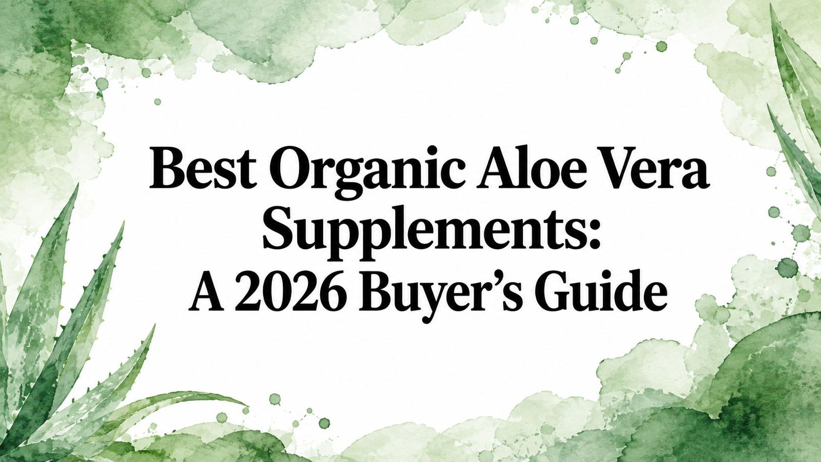 Best Organic Aloe Vera Supplements: A 2026 Buyer's Guide