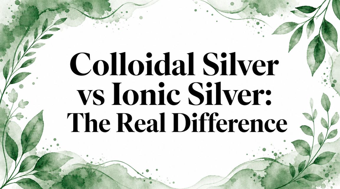 Colloidal Silver vs Ionic Silver: The Real Difference