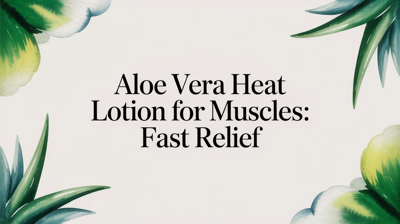Aloe Vera Heat Lotion for Muscles: Your Guide to Comfort