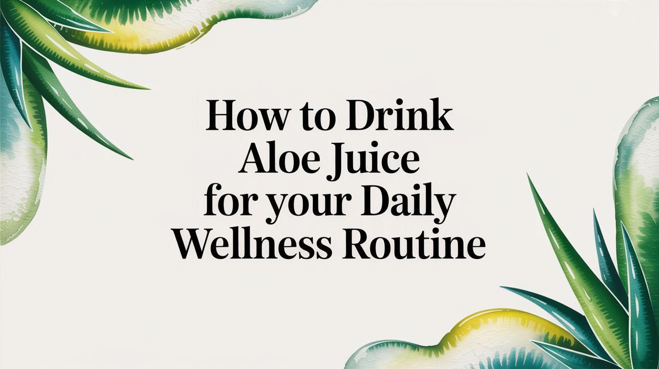 How to Drink Aloe Juice for Your Daily Wellness Routine
