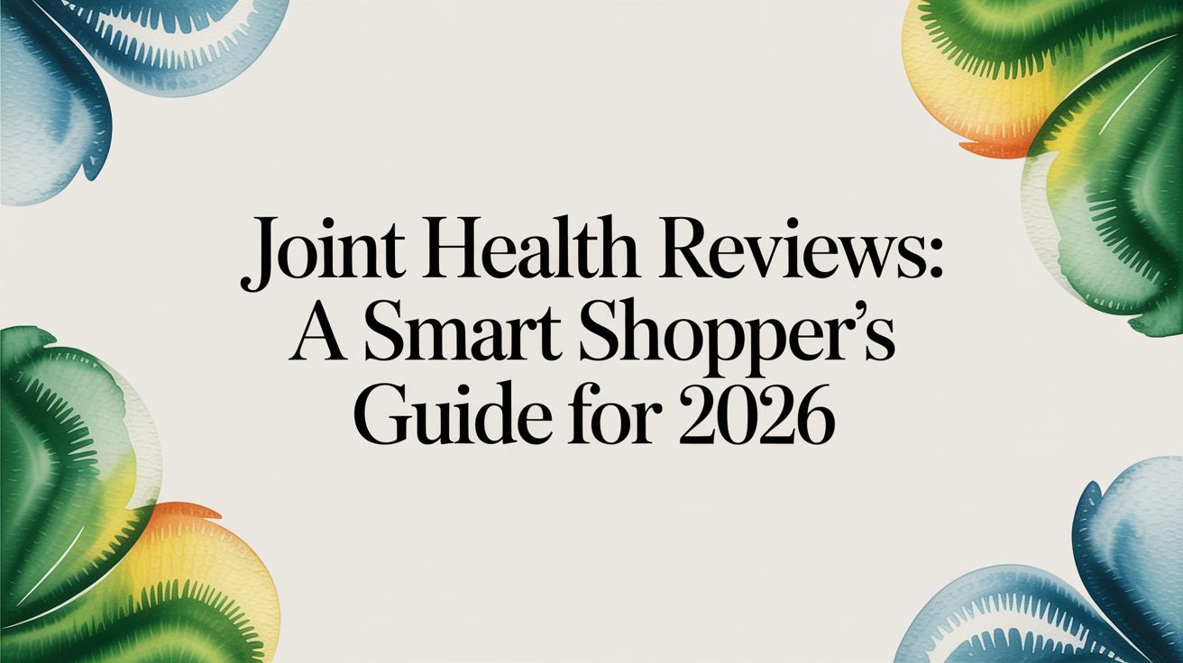 Joint Health Reviews: A Smart Shopper's Guide for 2026