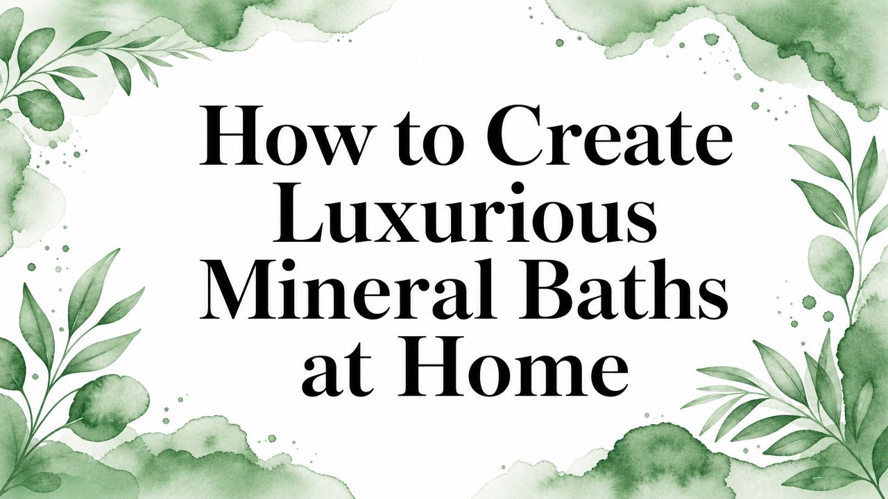 How to Create Luxurious Mineral Baths at Home