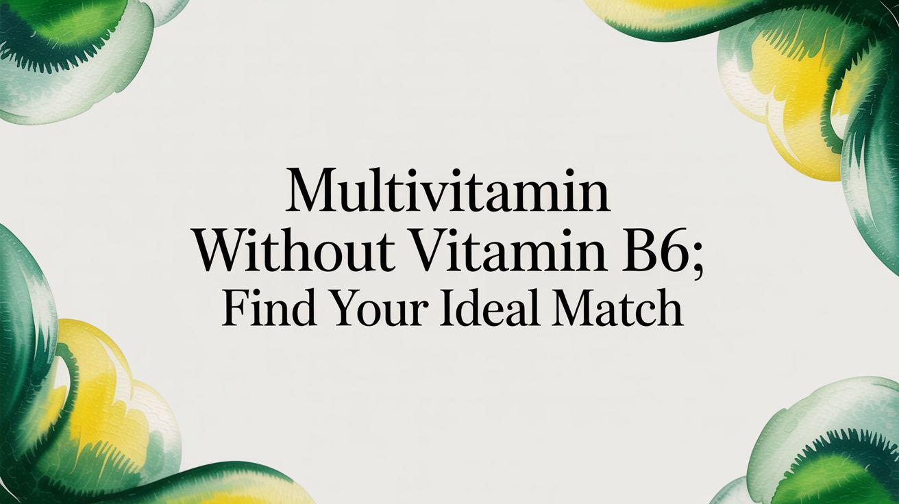Multivitamin Without Vitamin B6: Find Your Ideal Match