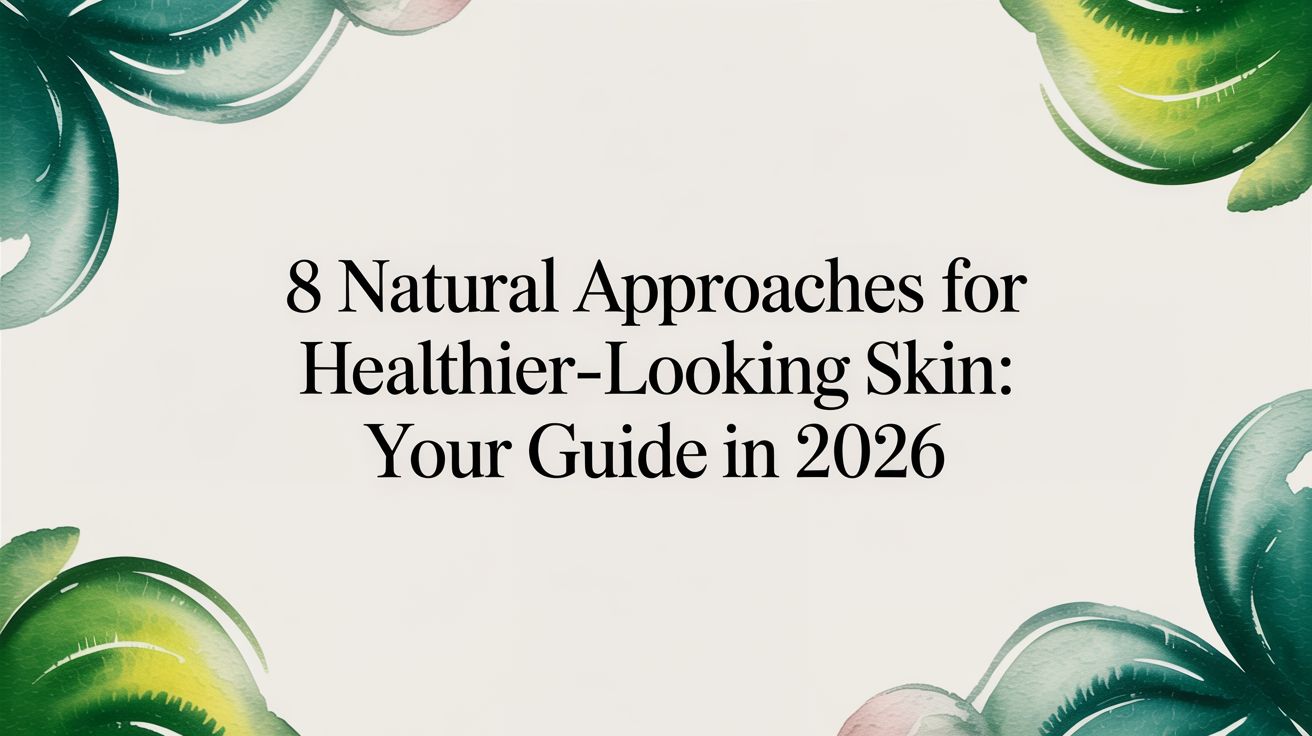 8 Natural Approaches for Healthier-Looking Skin: Your Guide in 2026