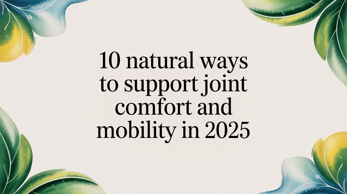 10 Natural Ways to Support Joint Comfort and Mobility in 2025