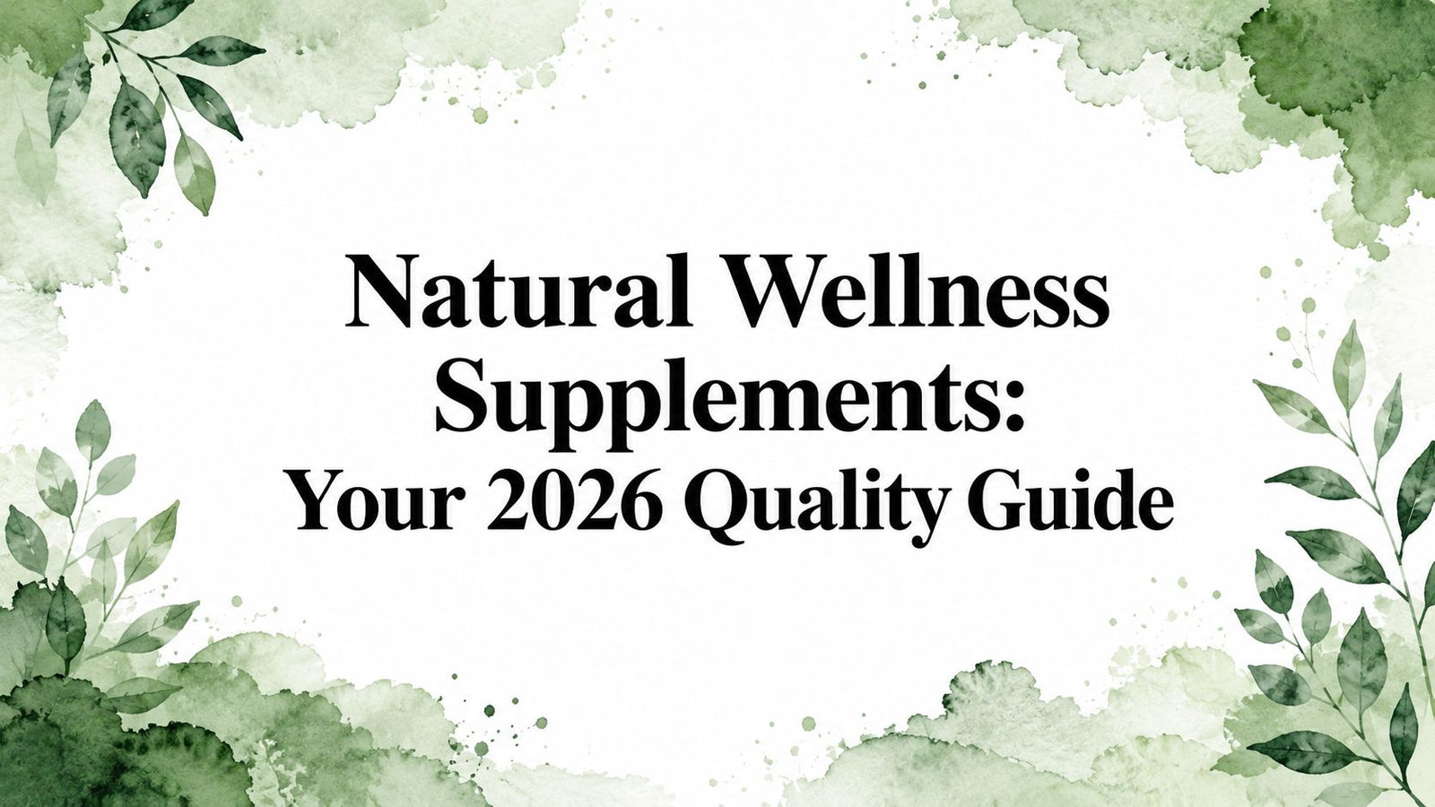 Natural Wellness Supplements: Your 2026 Quality Guide