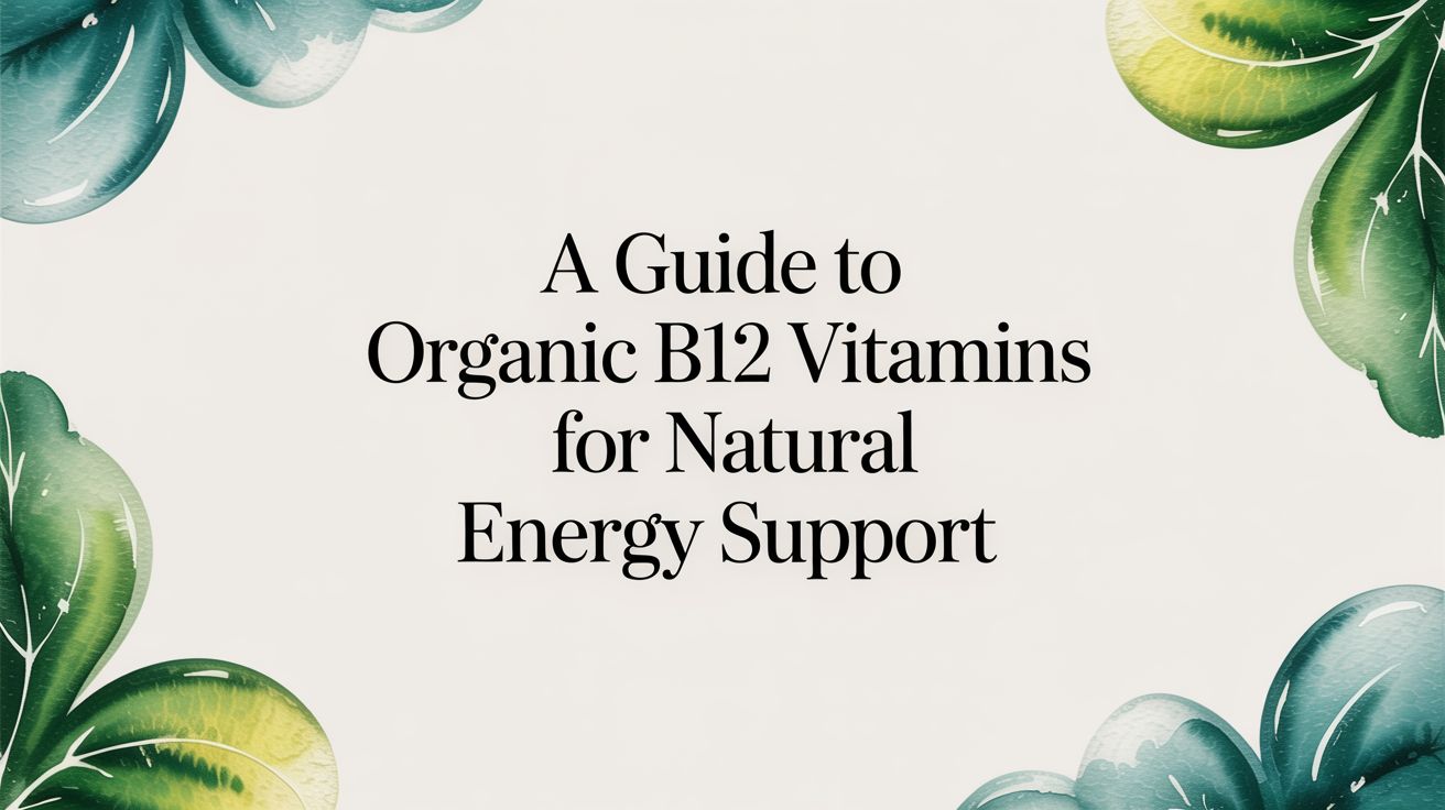 A Guide to Organic B12 Vitamins for Natural Energy Support