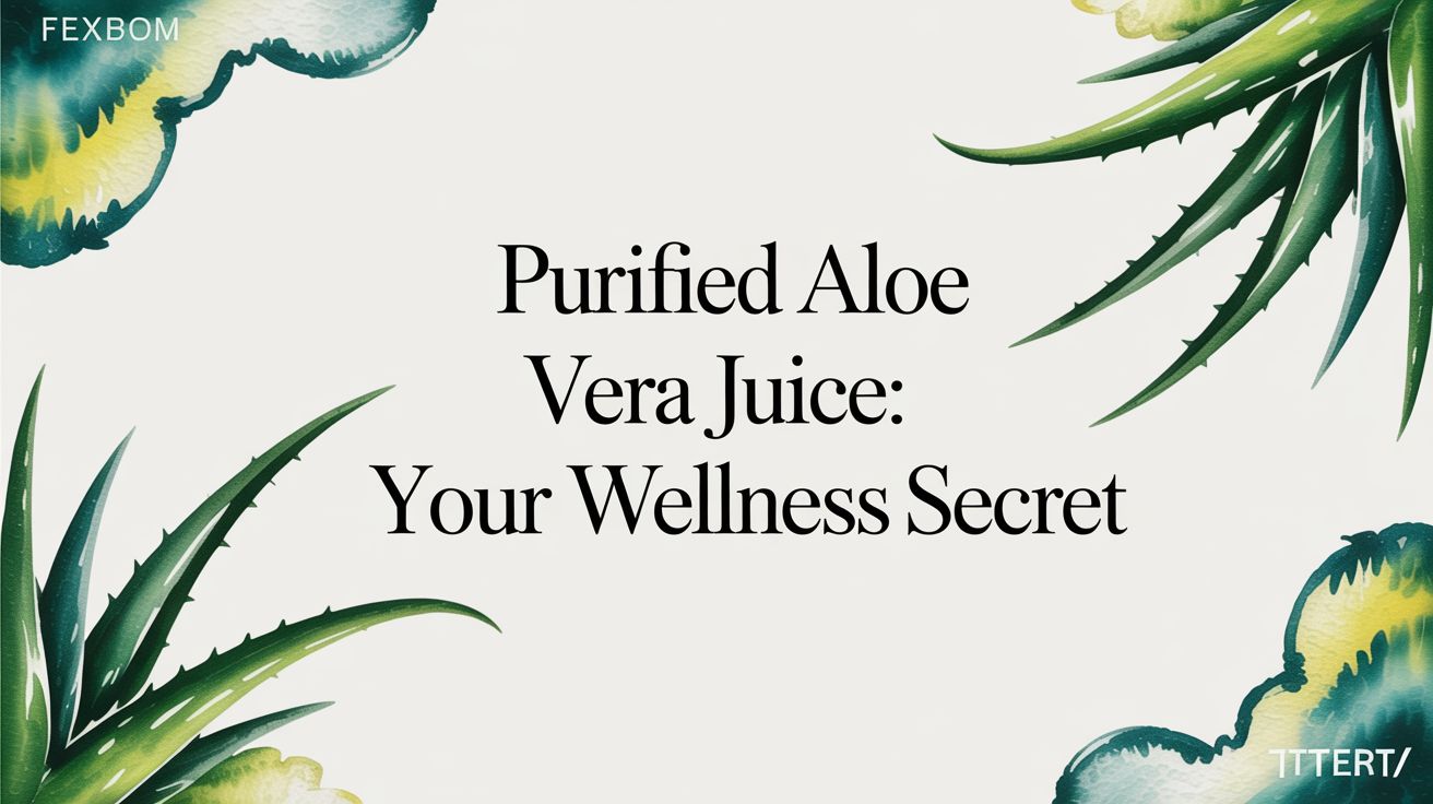 Purified Aloe Vera Juice: Your Wellness Secret
