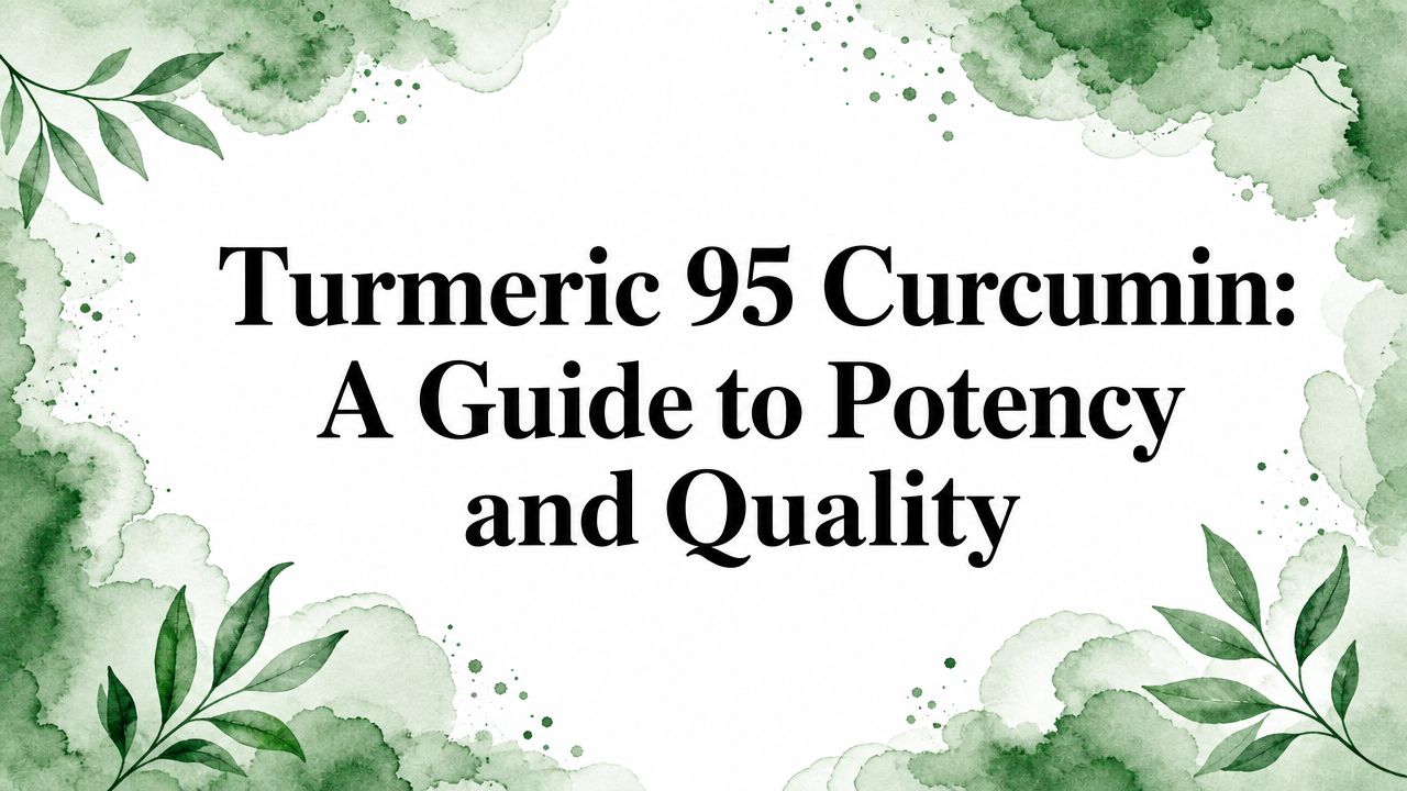 Turmeric 95 Curcumin: A Guide to Potency and Quality