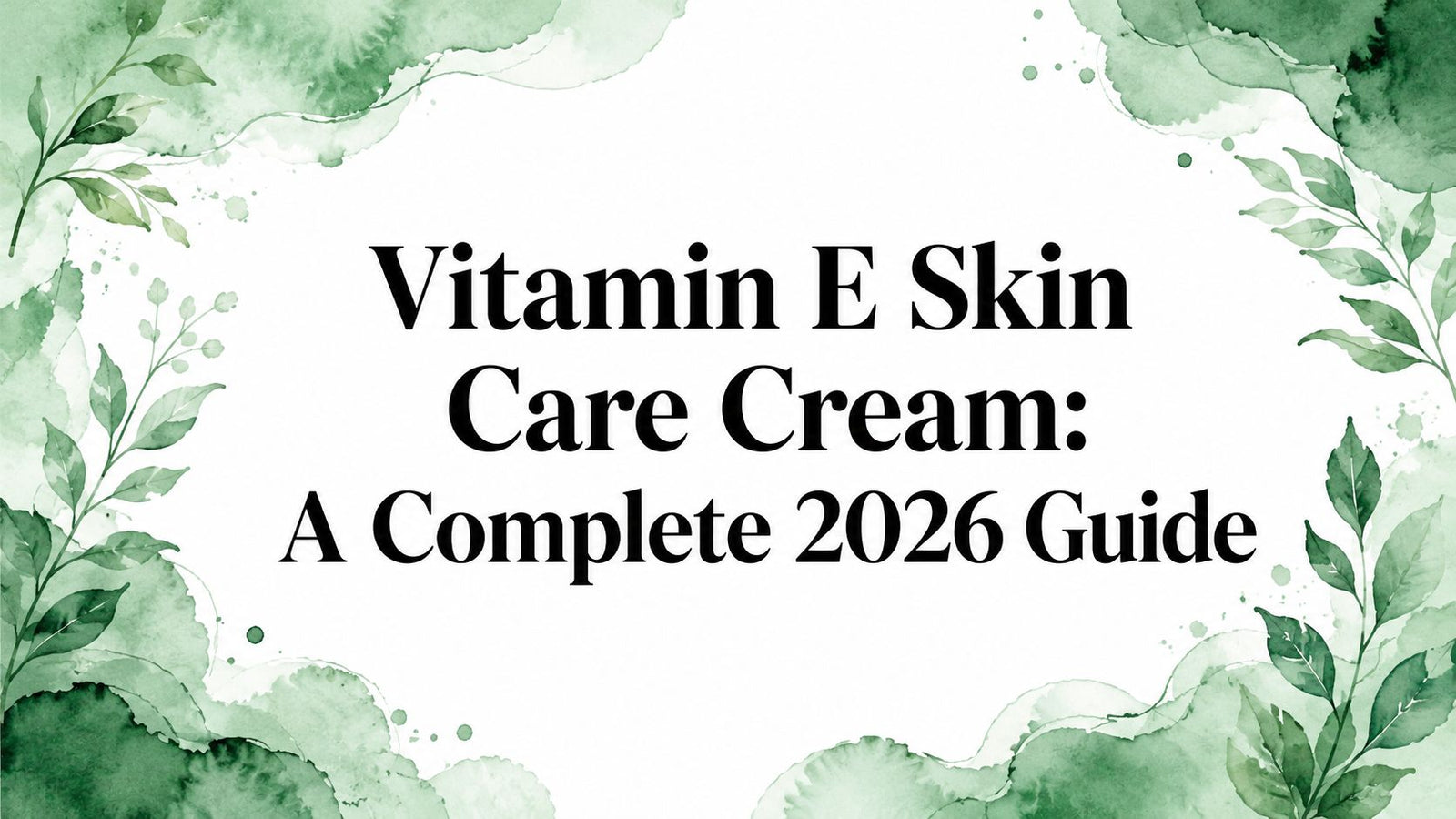 Vitamin E Skin Care Cream: A Complete 2026 Guide