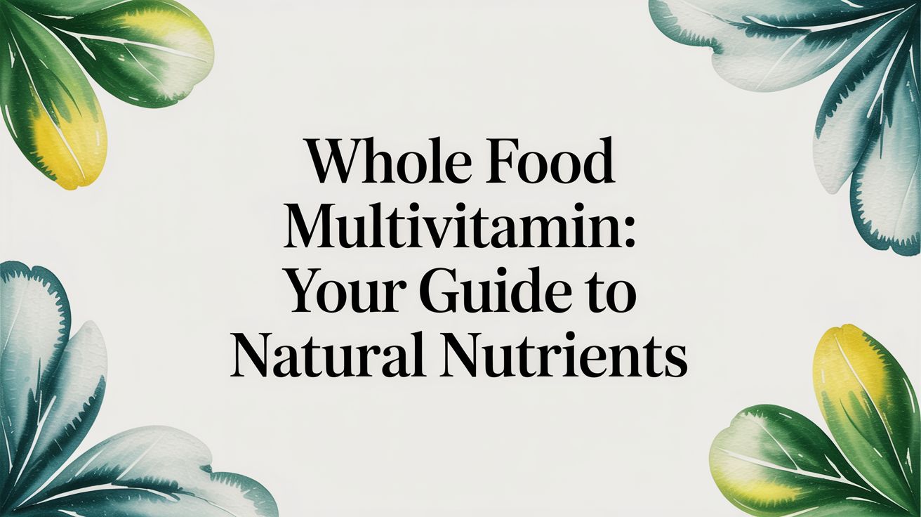 Whole Food Multivitamin: Your Guide to Natural Nutrients
