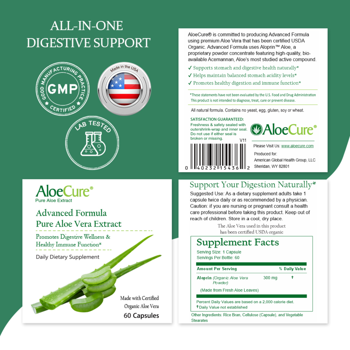 AloeCure Advanced Formula Aloe Capsules
