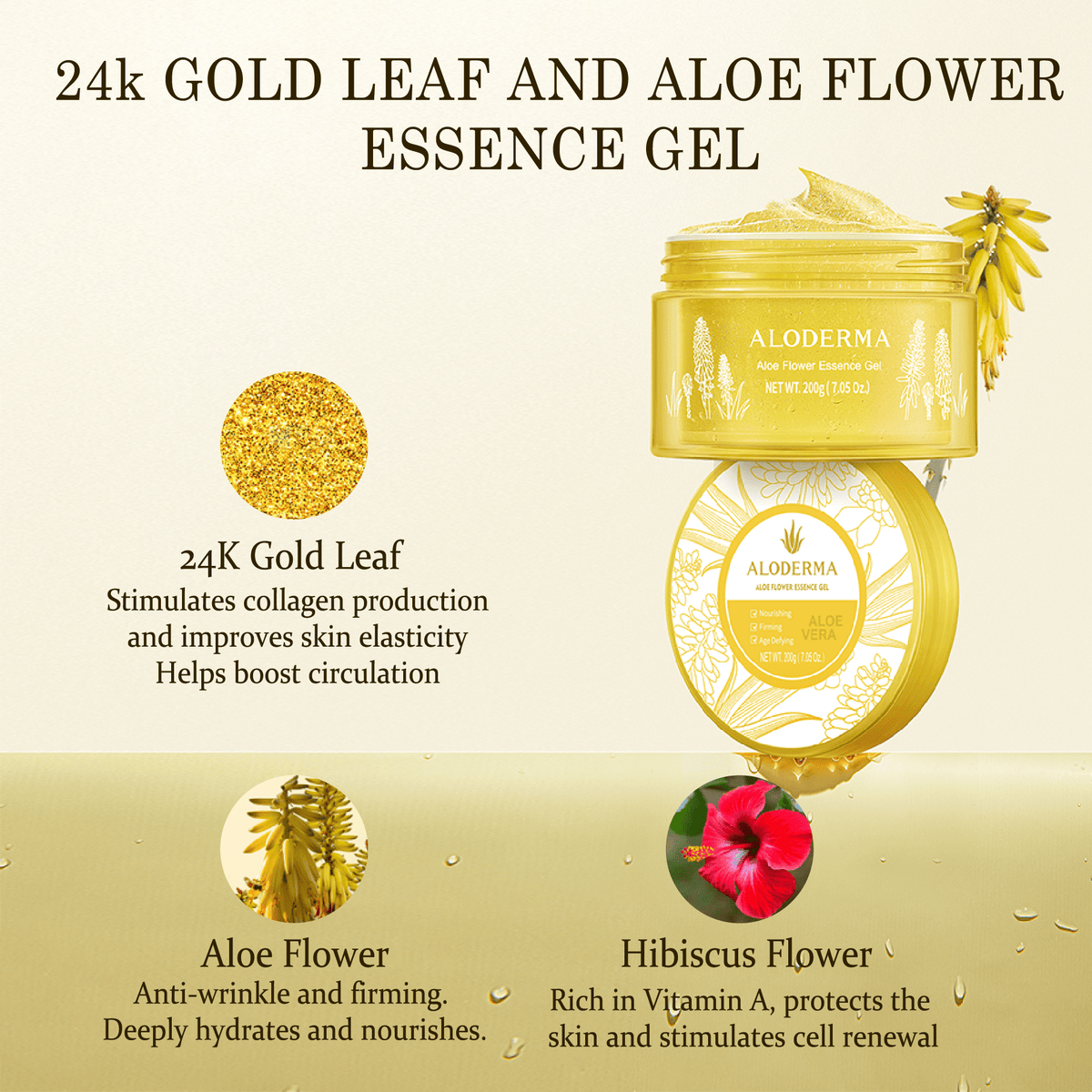 ALODERMA Aloe Flower Essence Gel 200g - AloeCure